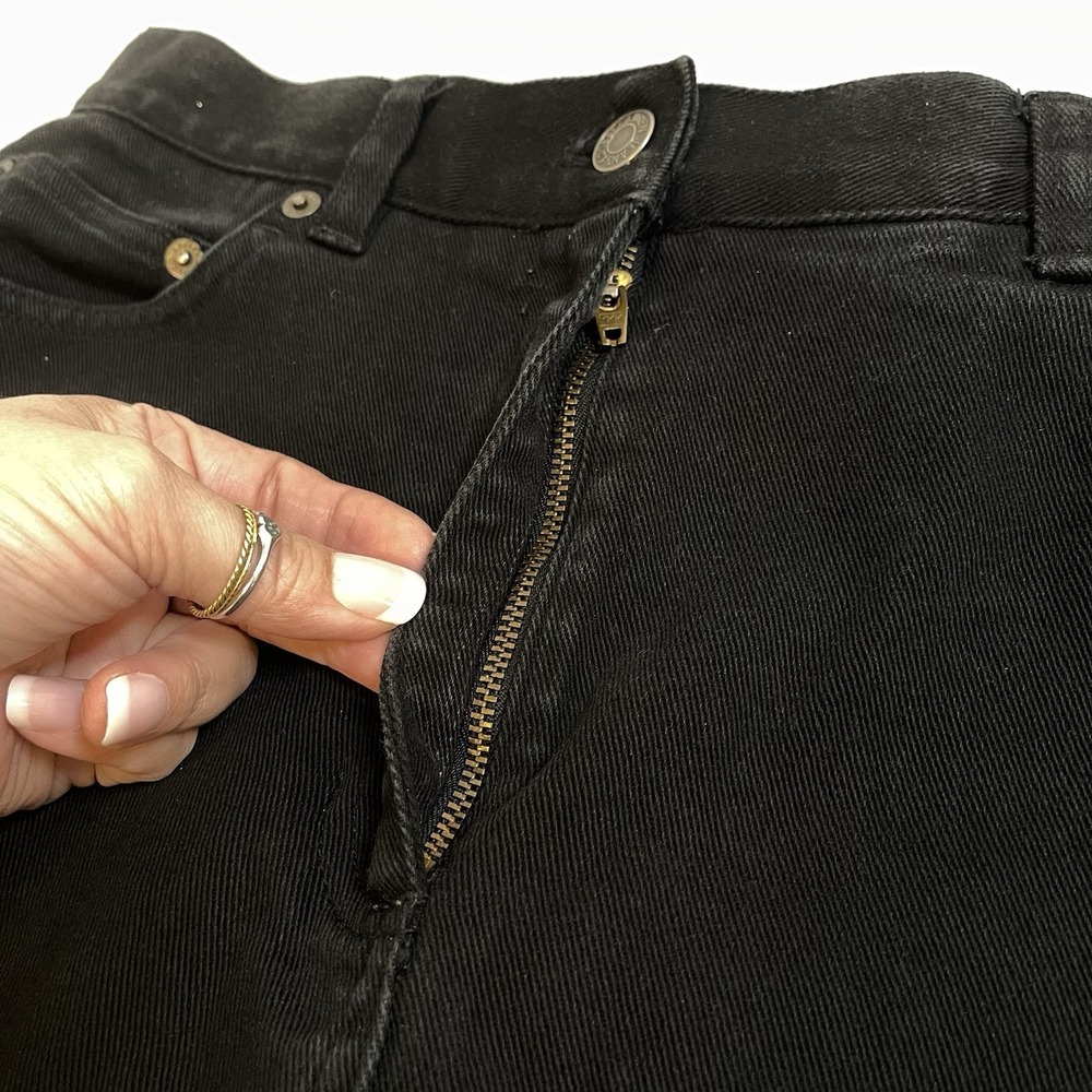 Lauren Ralph Lauren Vintage Black Midi Long Denim Skirt Women's Sz 8 - Picture 7 of 16